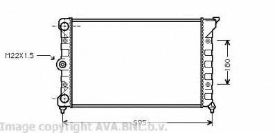 AVA QUALITY COOLING vw2078 -  Радиатор, охлаждение двигателя